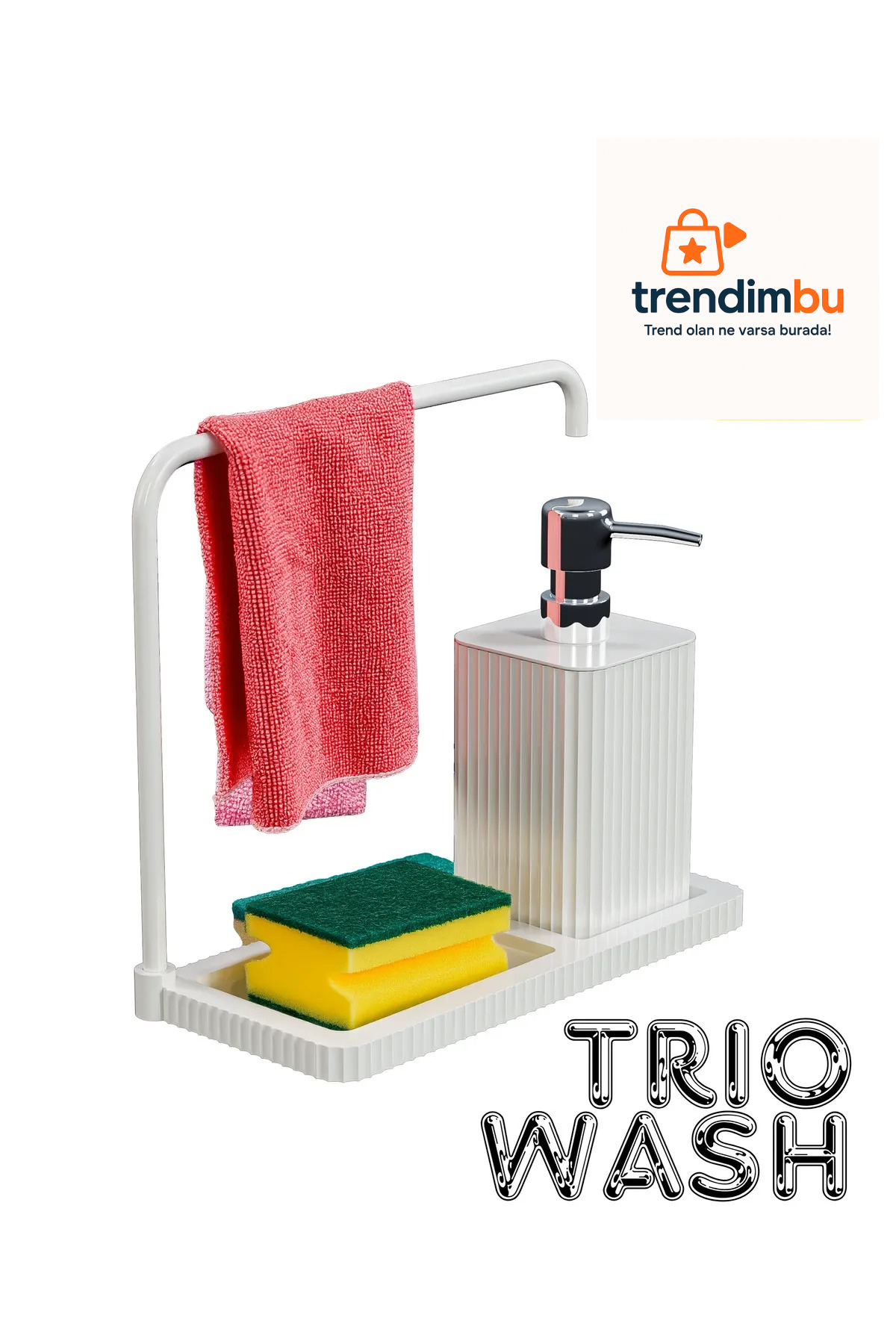 TRIOWASH 3'Ü BİR ARADA MUTFAK TEZGAH ORGANİZERİ