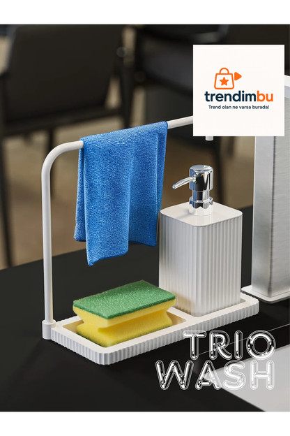 TRIOWASH 3'Ü BİR ARADA MUTFAK TEZGAH ORGANİZERİ